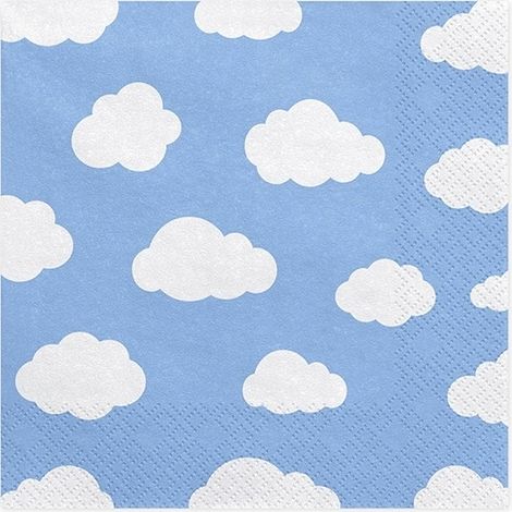 Servilletas de papel con estampado de avión, 33x33 cm, 20 unidades. (1/2)