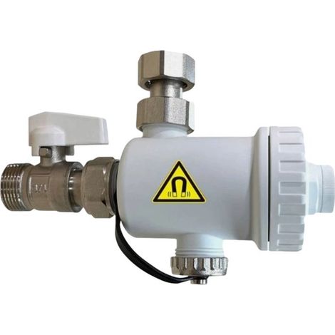 Separador magnético de suciedad bajo la caldera en ABS con conexión de Ø3/4". TECOM DFG200  3/4" (1/4)