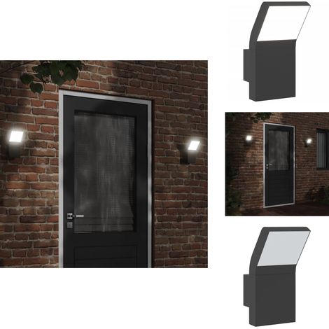 LED-Außenwandleuchte Schwarz Aluminiumdruckguss - LED-Lampe - Außenleuchte - Wandleuchte - Gartenbeleuchtung - Edelstahl (1/5)