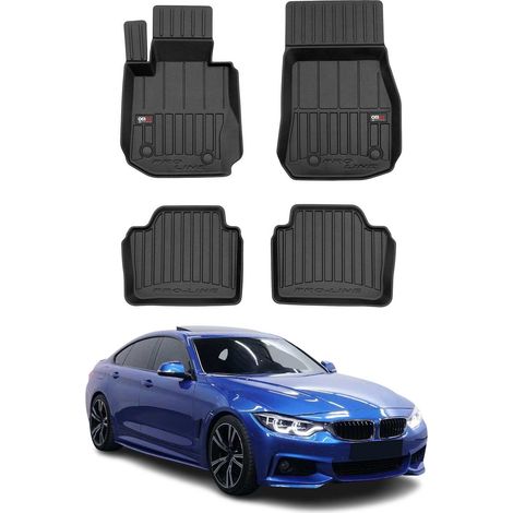 OMAC Tapis de Sol Caoutchouc Compatible avec BMW Série 4 Gran Coupé 2014-2023 Noir Premium