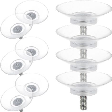 Lot de 10 Ventouses Transparentes PVC Vis pour Meubles en Verre Fixation Forte et Stable pour Plateaux de Table Pare-Brise et Surfaces Lisses Accessoires Pratiques pour Maison