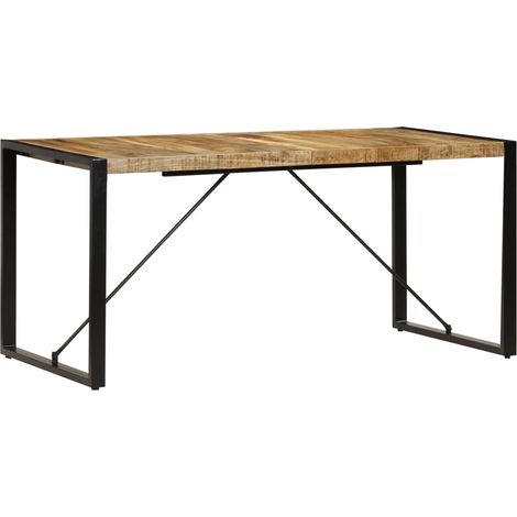 Table à manger Table à dîne 160x80x75 cm bois de manguier massif (1/5)