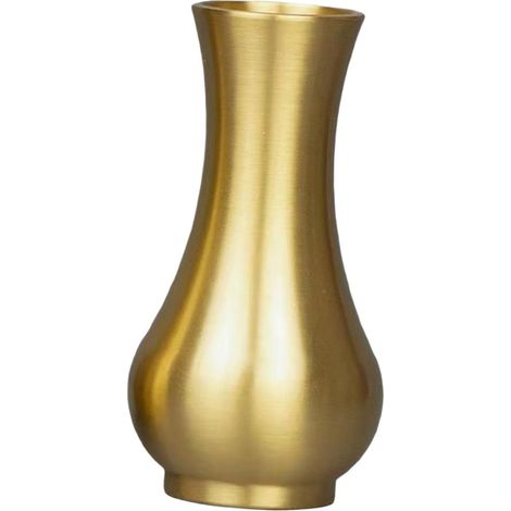 Vase Décoratif de Bureau en Laiton Or Design Élégant Vintage, Petit Vase Décoratif pour Décoration Maison et Arrangement Floral, Présent (1/5)