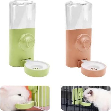2 Pièces Distributeur Eau Petits Animaux,600ML Automatique Biberon Lapin,Suspendue Anti-Goutte Abreuvoir Lapin Cochon d'Inde - sh (1/4)