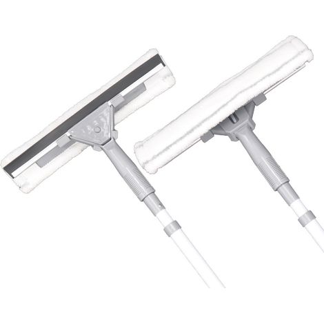 Michelino Clean Home Fensterwischer mit Teleskopstab und Mikrofaserbezug