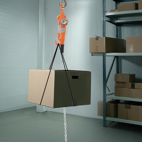 1.5 Ton Manual Lever Chain Hoist  Hand Chain Hoist 9.84ft Lift Alloy Steel Ratchet Puller for Heavy Lifting Construction/Warehouse/Garage Ideal for Tradesmen & Industrial Users ﻿ (Silver+Orange) (1/5)