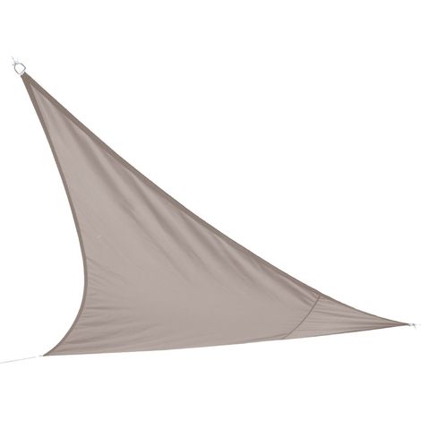 Toldo vela triangular color topo - Dimensiones 360x360x360 cm en poliéster 160g/m²