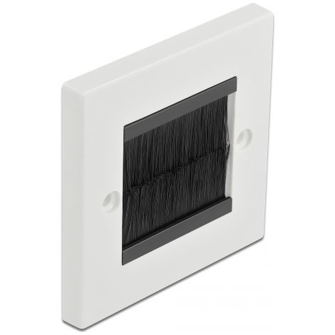 Delock Cubierta para manejo de cables 86 x 86 mm con tiras de cepillo negras