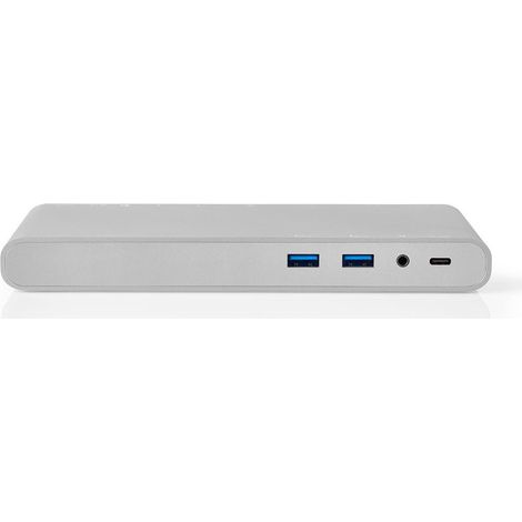 USB Dockingstation USB 3.2 Gen 1 USB-C™ Stecker DisplayPort Buchse / HDMI™ Buchse / RJ45 Buchse / VGA Buchse / 2x 3.5 mm Buchse / 2x USB-C™ / 4x USB-A 0.20 m Rund Vernickelt Geflochten / (1/5)