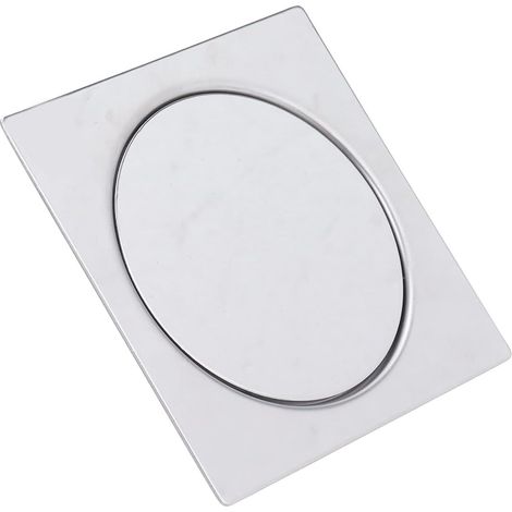 10x10cm Stainless Steel Foot Pedal Floor Drain for Bathroom with Rebound Mechanism (1/5)