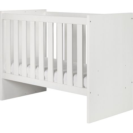 Cuna robusta 60x120 convertible en cama infantil 90x200 color blanco colección DANAÉ.