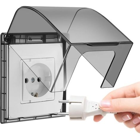 Wasserdichte Steckdosenschutzbox Sichere Steckdosenabdeckung für Babys Schutzbox für Schalter und Stecker für Badezimmer und Innenräume (1/5)