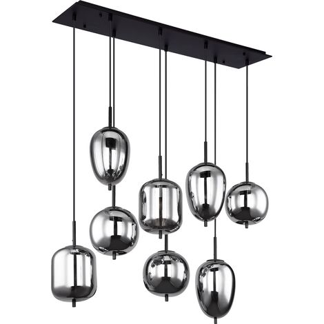 Globo - lampada a sospensione - Blacky - nero - vetro vetro fumé (1/5)