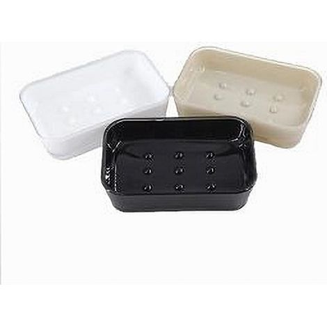Cleafe - Porta Sapone Saponetta Accessorio Arredo Per Bagno Rettangolare 12x8x3 Cm 52403 - (1/2)