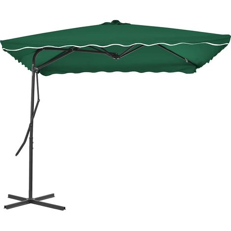 Ombrellone Parasole da Esterni con Palo in Acciaio 250x250 cm Verde (1/5)