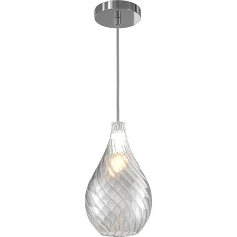 Lampadario moderno top light tide 1242 kappa + r10t1 cr e27 led metallo vetro pirex, vetro trasparente (1/5)