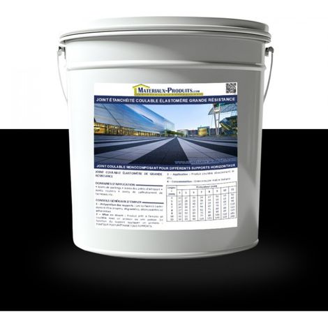 Joint étanchéité coulable élastomère grande résistance - 5 Kg Noir - MATPRO (1/4)