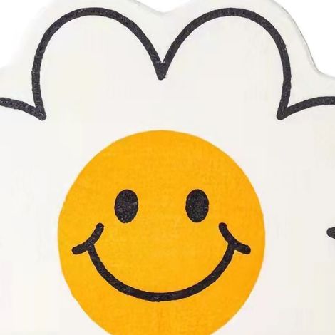 Tapis à fleurs mignon, motif dessin animé, pour la maison, la chambre, le chevet, antidérapant et absorbant l'eau, 001, 80 cm / 31,5 pouces (1/5)