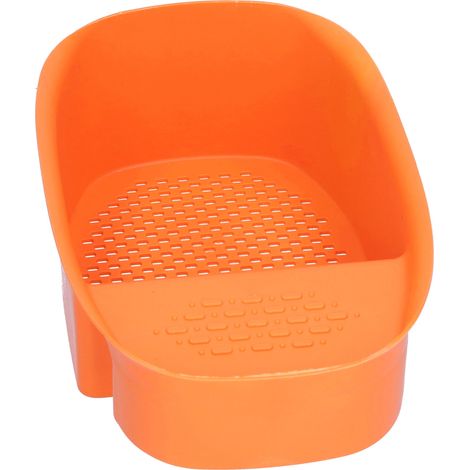 Multifunktionales Abtropfgestell für Spülbecken, Obst- und Gemüseabtropfgestell mit Restefilter für die Küche, Orange (1/5)
