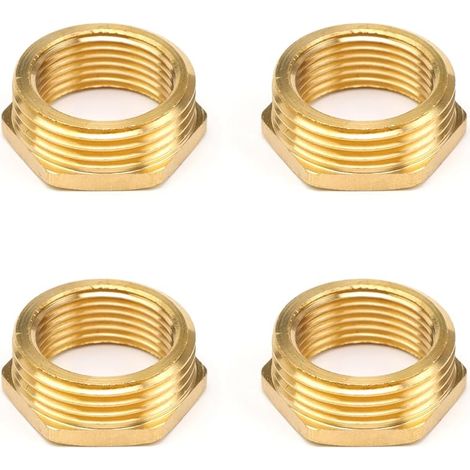 Lot de 4 réducteurs en laiton - Filetage extérieur - 1" vers 3" - 4" - Raccord fileté en laiton - 3/4" femelle vers 1" mâle - Pour raccord de tuyau (1/5)