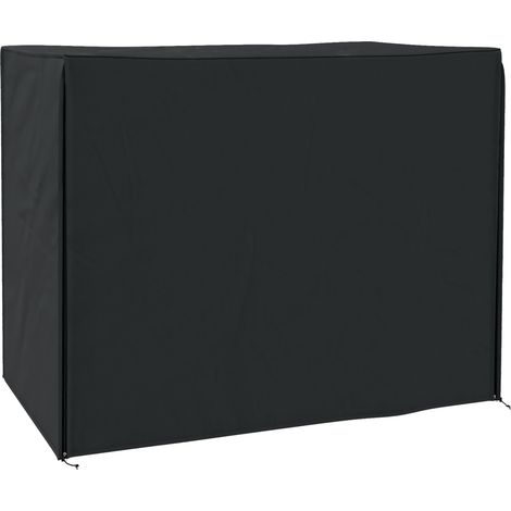 Funda impermeable para columpio de jardín, poliéster Oxford 420D, negra, 220 x 125 x 172 cm (1/5)