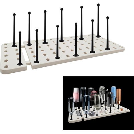 Water Bottle Rack Bottle Holder Storage Bottle Holder Draining Dish Kitchen for 12 Bottles (1/5)