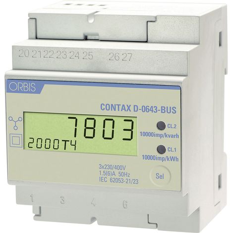 ORBIS Zeitschalttechnik kW-Zähler OB709600 Drehstromzähler digital 1.5 A MID-konform: Nein 1 St.