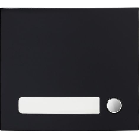 Façade 1 BP finition noire satinée pour module d'appel GTSW 200431 - AIPHONE GF1PB
