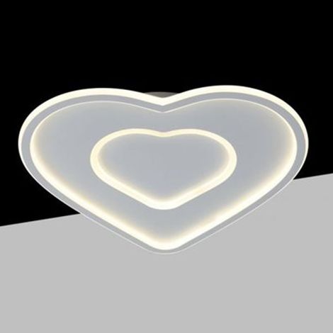 TrAdE Shop Traesio - Plafoniera Led Da Soffitto Design Moderno Forma Cuore C19-3c 54w 4320lm Luce Regolabile - (1/4)