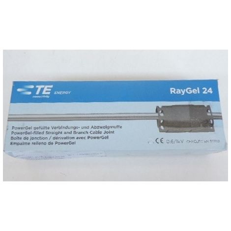 Boite de jonction / dérivation avec gel isolant pour câble entrant 4X6mm²/16mm² vers cable 4X2.5mm² RAYGEL 24 TYCO F13485-000
