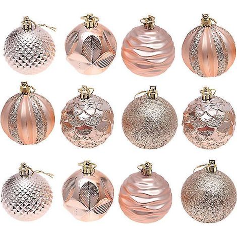 6 Stück Weihnachtskugeln aus Kunststoff (1/3)