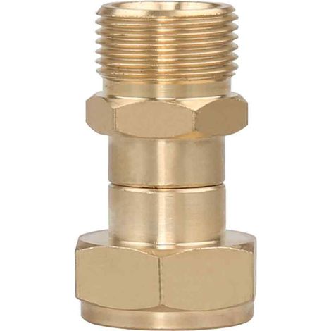 Raccord Pivotant Pour Nettoyeur Haute Pression - M22 14 mm - Rotation 360° Sans Torsion - Pression Max 3000 PSI - Température Max 60 °C - 1 Pièce (1/5)