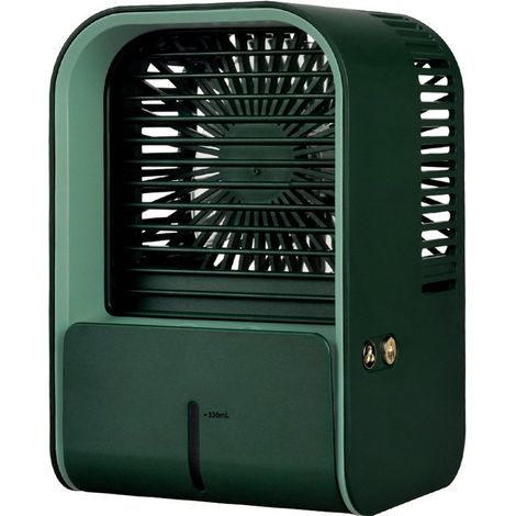 Aire acondicionado portátil – Ventilador de escritorio creativo – Humidificador recargable – Mini refrigerador (Verde) [Clase energética A] (1/5)