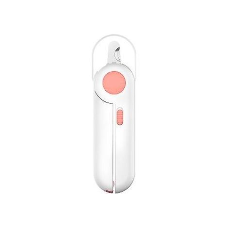 Cortauñas profesional para perros y gatos, con protector de seguridad y luz LED, incluye limas de uñas para perros pequeños, gatos, pájaros, conejos, tijeras para uñas de mascotas, color rosa. (1/5)