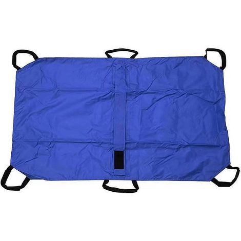 Brancard pliable pour chien, étanche, pour le transport d'animaux de compagnie, avec 6 poignées, grande capacité de charge, bleu (1/5)