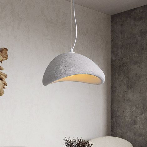Moderne Suspension Luminaire Industrielle Créatif Lustre Design Simulation Ciment Texture E27 pour Cuisine Salon Chambre Gris 20cm (1/5)