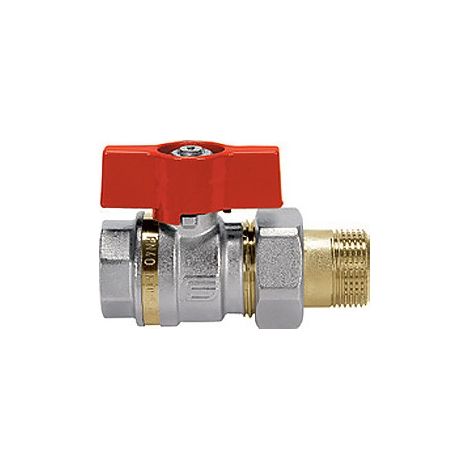 Valvola a sfera ASTER ACS per COLLETTORE ø1" F / codola girello con farfalla in alluminio 2048R406
