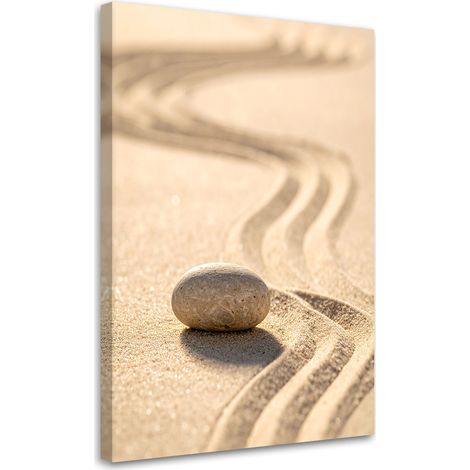 Bilder Sandstrand Stein Zen Spa 20x30 (1/5)