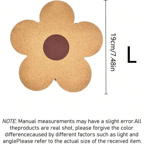 2 Tapis isolants en bois résistants à la chaleur à motif floral, sous-verres créatifs pour table pour cuisine, décoration de fête M (1/4)