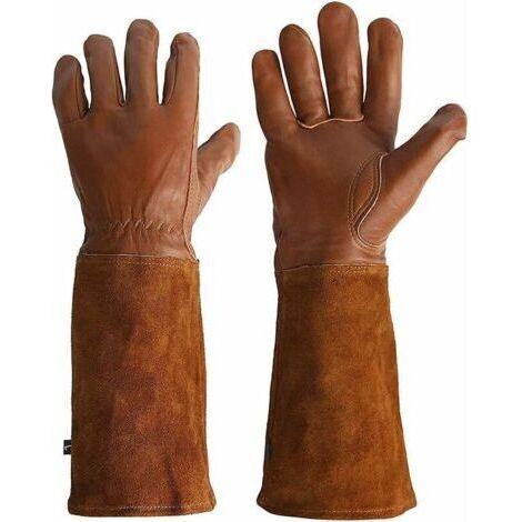 BUNTHAUS Gants de levage  Cuir Jardinage Soudage Gantelets Thorn Professeur de l'avantbras Protection contre l'avantbras résistant à la chaleur l 1 paire outil accessoires (1/4)
