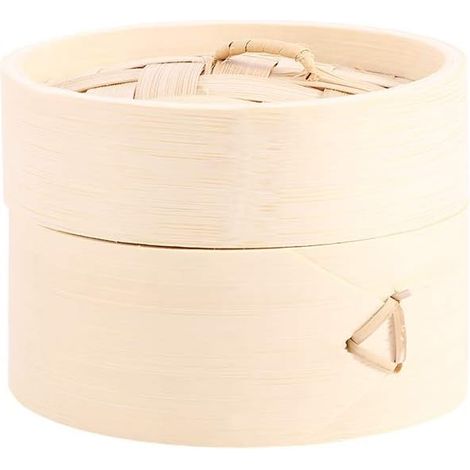 Cuiseur vapeur en bambou pour boulettes chinoises, ensemble de cuiseurs à panier en bambou, cage à outils de cuisine pour gâteaux ( (1/4)