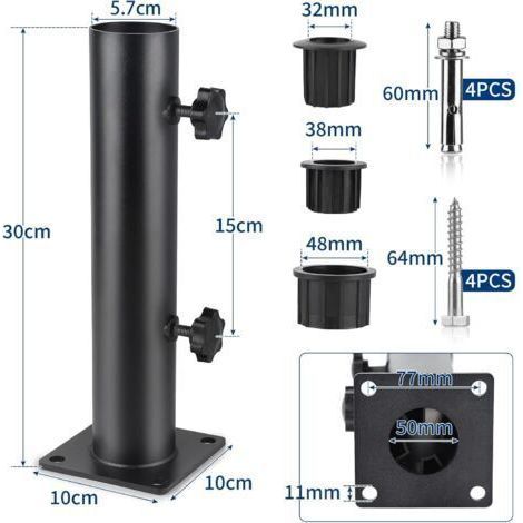 Lot de 4 supports d'étagères murales en métal, 8 pouces, support d'étagère robuste, supports rustiques en forme de L, étagères flottantes pour cuisine à domicile avec vis (1/4)