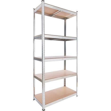 Arebos – Étagère rayonnage charge lourde 1000 kg – 5 niveaux réglables – Acier zingué – Dimensions 200 x 90 x 45 cm – Installation sans outils (1/9)