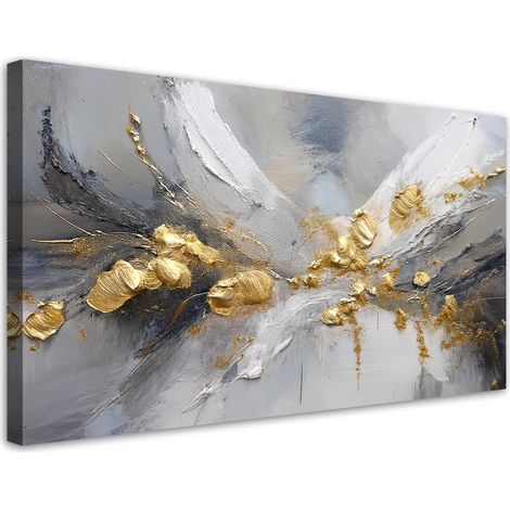 Tableau déco Abstraction or glamour 100x50 (1/5)