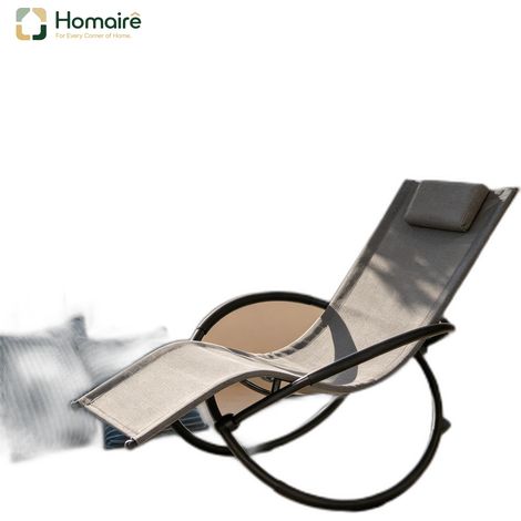 Grauer Metallstuhl mit Armlehnen 143,5 x 66 x 86 cm HOMAIRE (1/5)