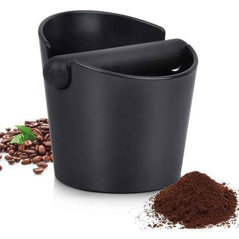 Récipient à marc de café expresso, boîtier antichoc en ABS noir, accessoire barista (1/5)