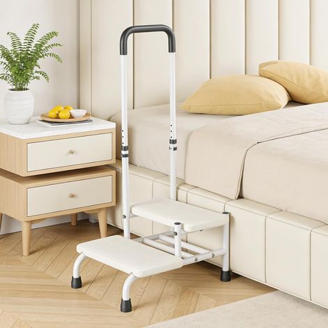 Marchepied de Sécurité Mobile pour Personnes âgées - 5 Sections Hauteur Réglable, Antidérapante 2 Marchepied avec Poignée pour Personnes âgées Douche, Baignoire, Lit, Cuisine, Voiture, Caravane (1/5)