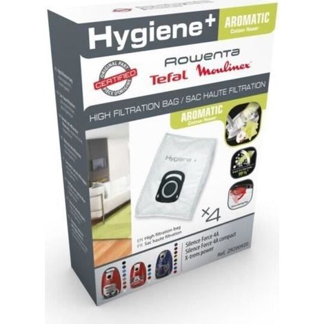 Boite de 4 sacs haute filtration (ZR200720) Aspirateur 310642 ROWENTA (1/2)