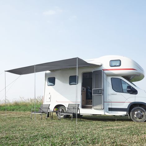 Toldo para caravana Beuningen - 400x240x235cm - Gris [pro.tec]