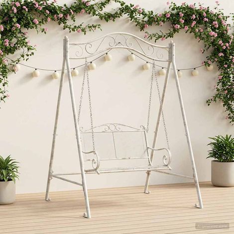 Teenpull – Schaukelrahmen Antik Weiß 113 x 121,5 x 168 cm Stahl (1/5)